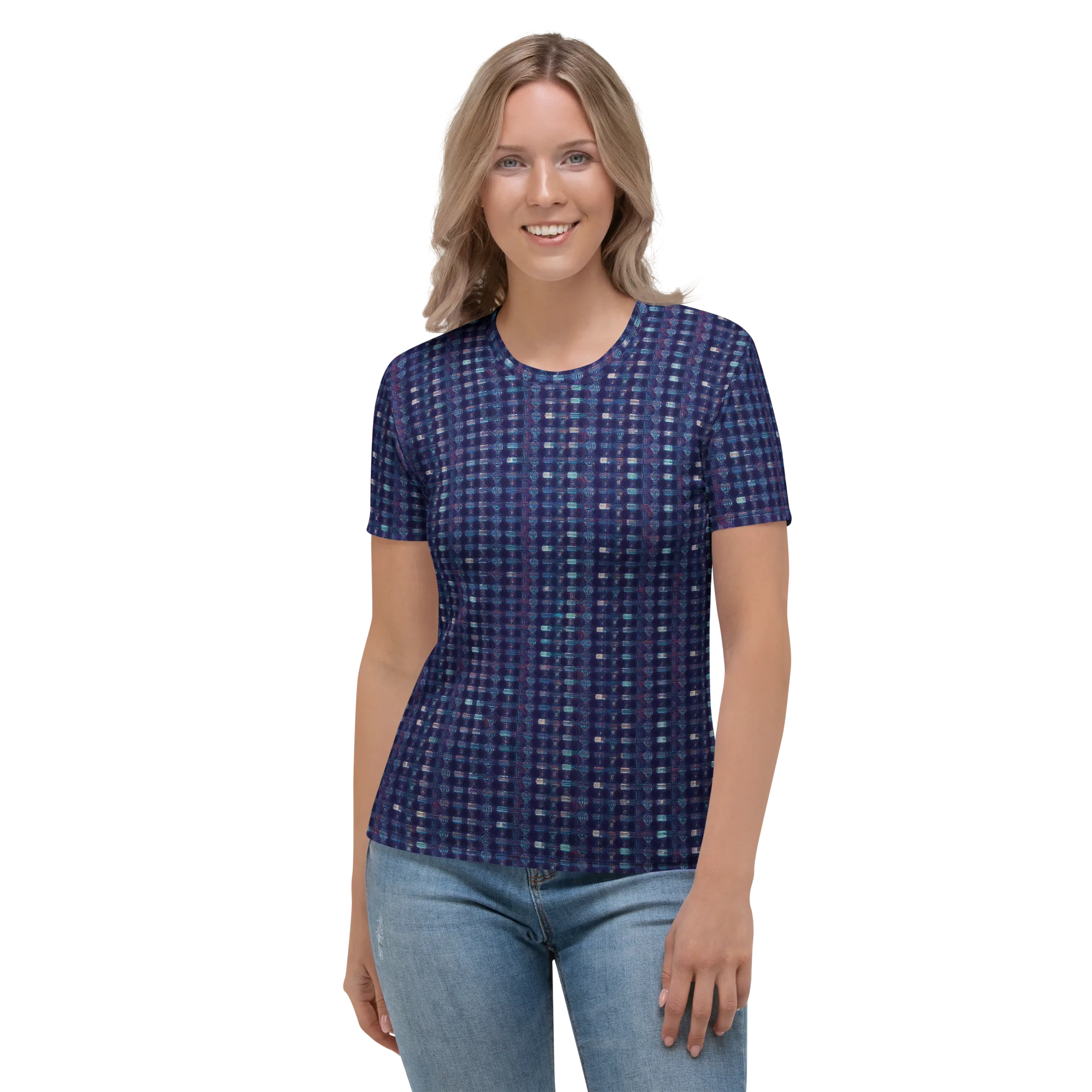 Midnight Circuit on Women's Crew Neck T-Shirt — Front