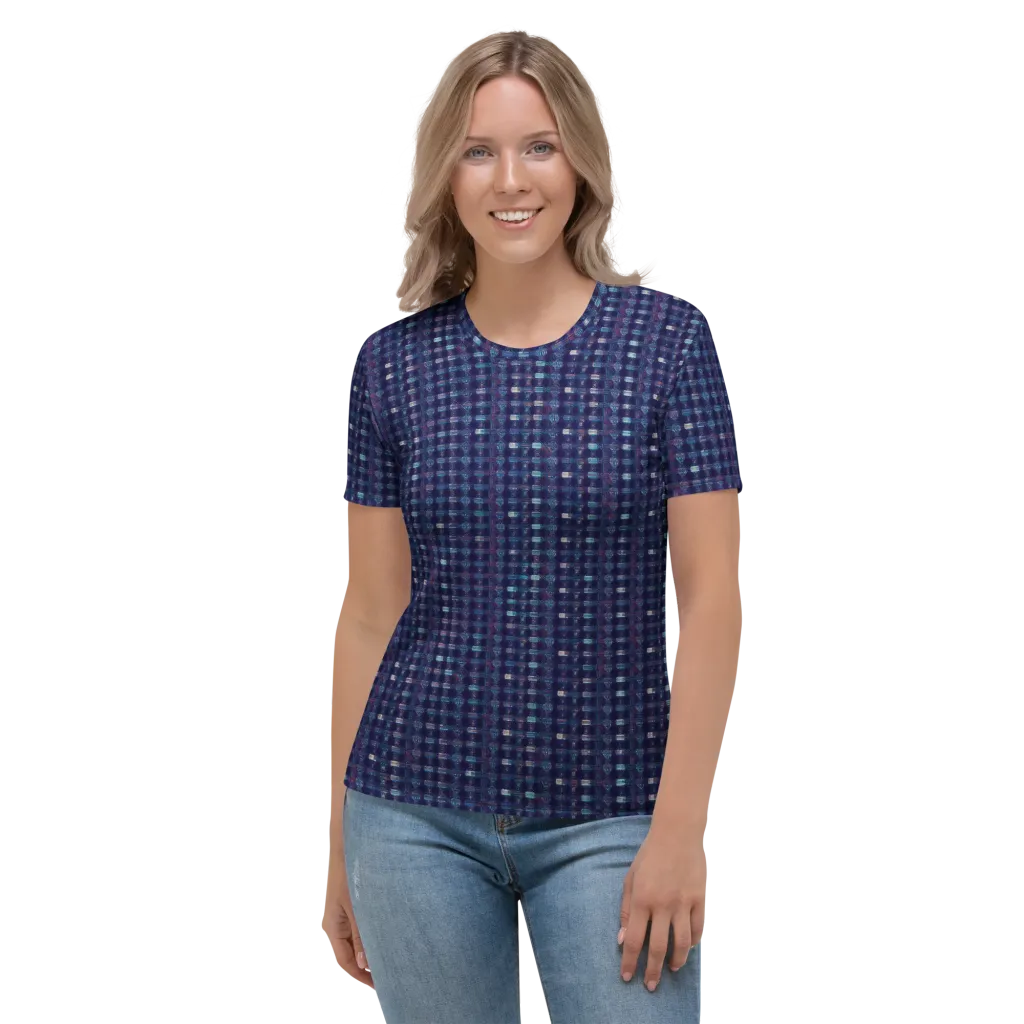 Midnight Circuit on Women's Crew Neck T-Shirt — Front