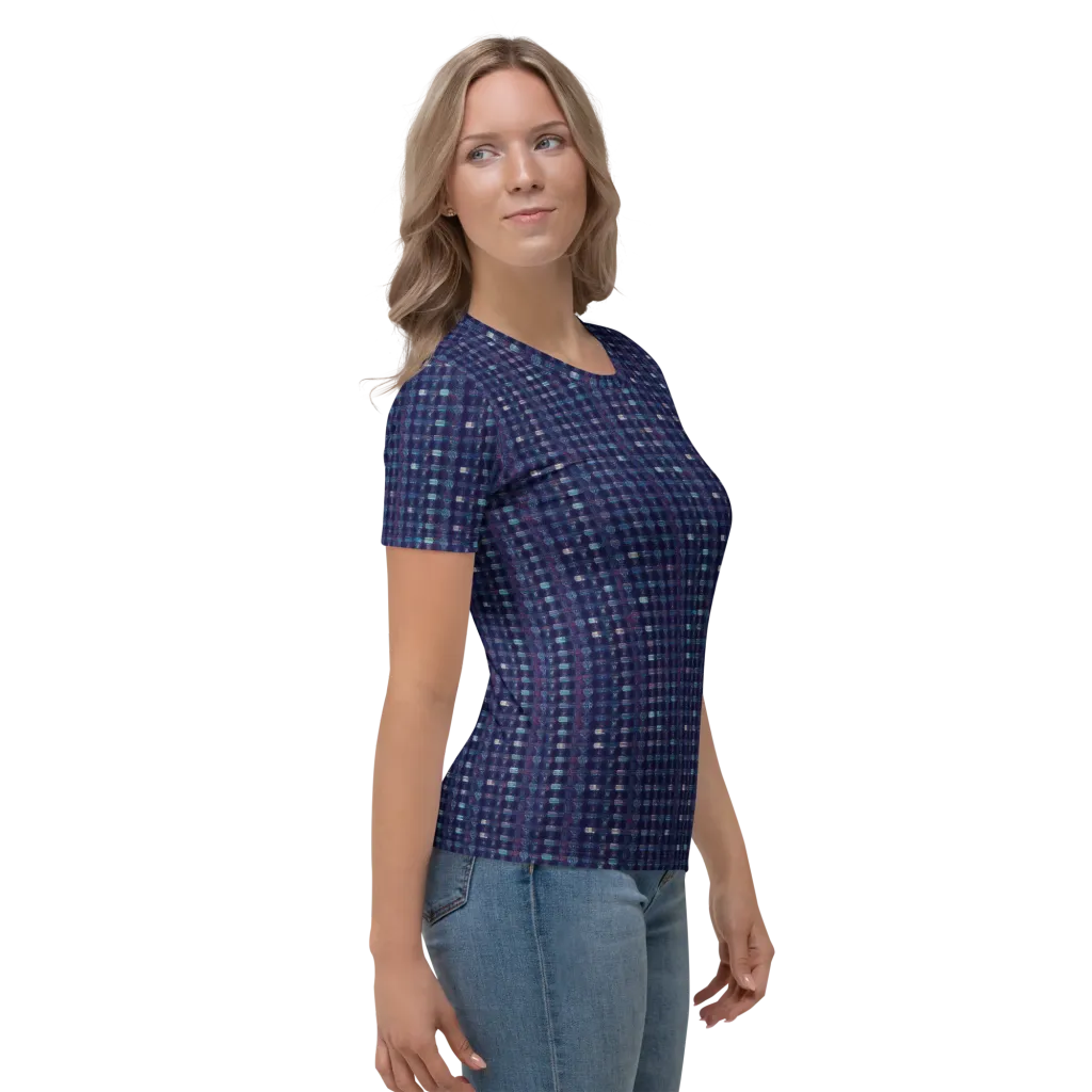 Midnight Circuit on Women's Crew Neck T-Shirt — Right