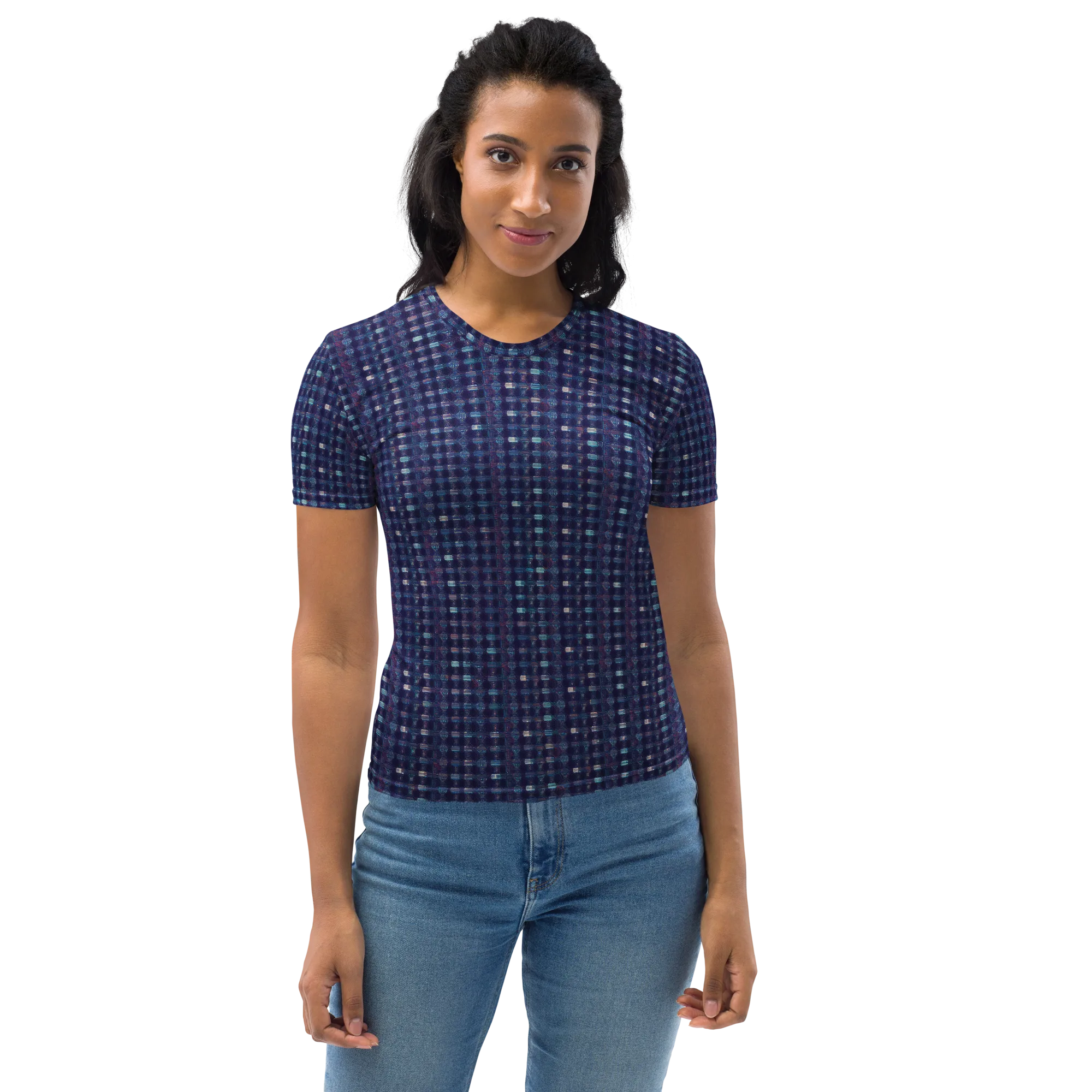Midnight Circuit on Women's Crew Neck T-Shirt — Front