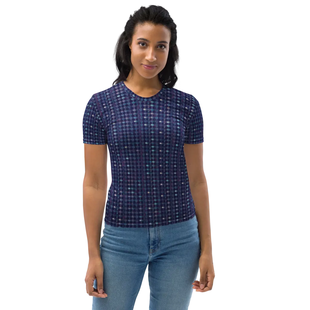 Midnight Circuit on Women's Crew Neck T-Shirt — Front