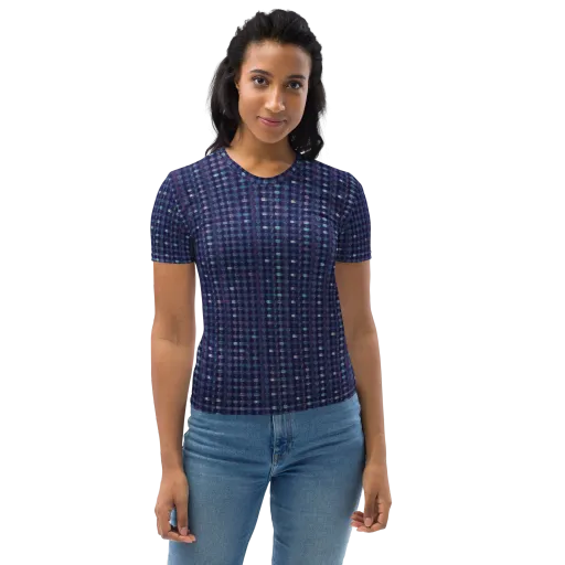 Midnight Circuit on a Women's Crew Neck T-Shirt