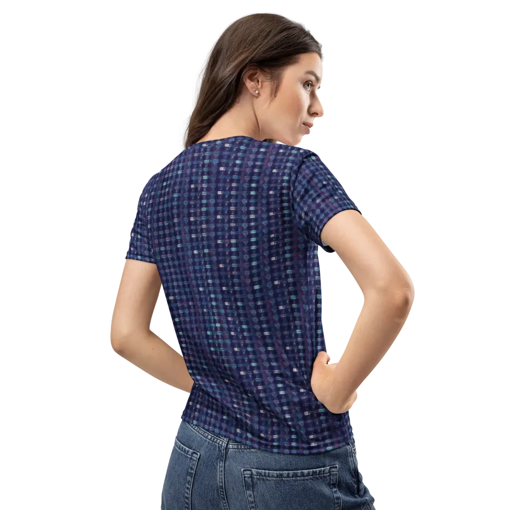 Midnight Circuit on Women's Crew Neck T-Shirt — Back