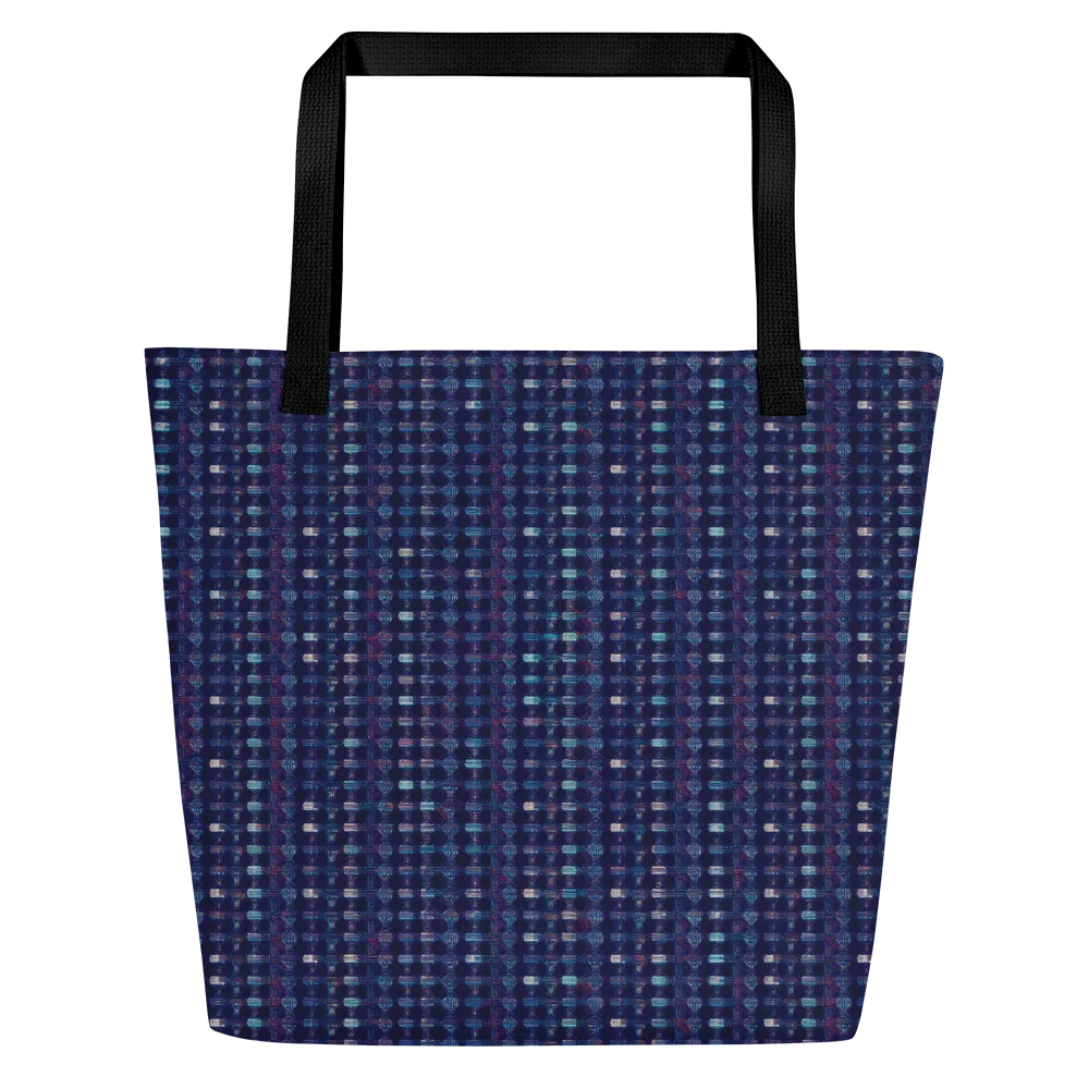 Midnight Circuit on Large Tote Bag W/ Pocket — Front