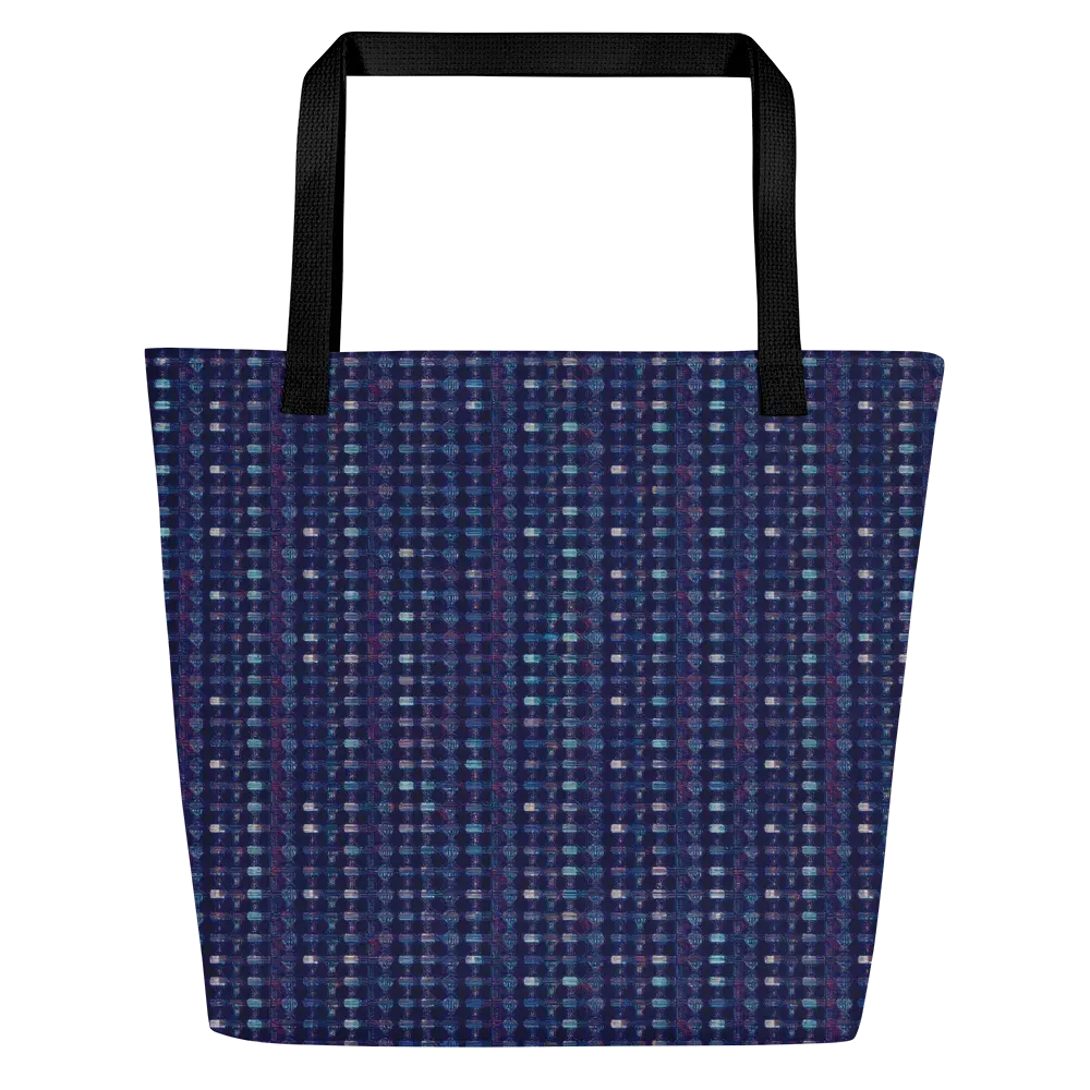 Midnight Circuit on Large Tote Bag W/ Pocket — Front