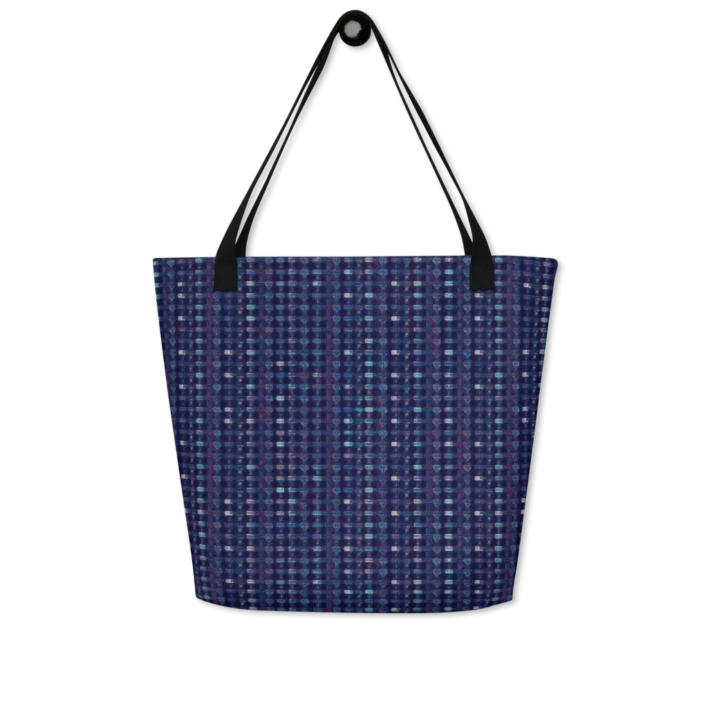 Midnight Circuit on Large Tote Bag W/ Pocket — Front
