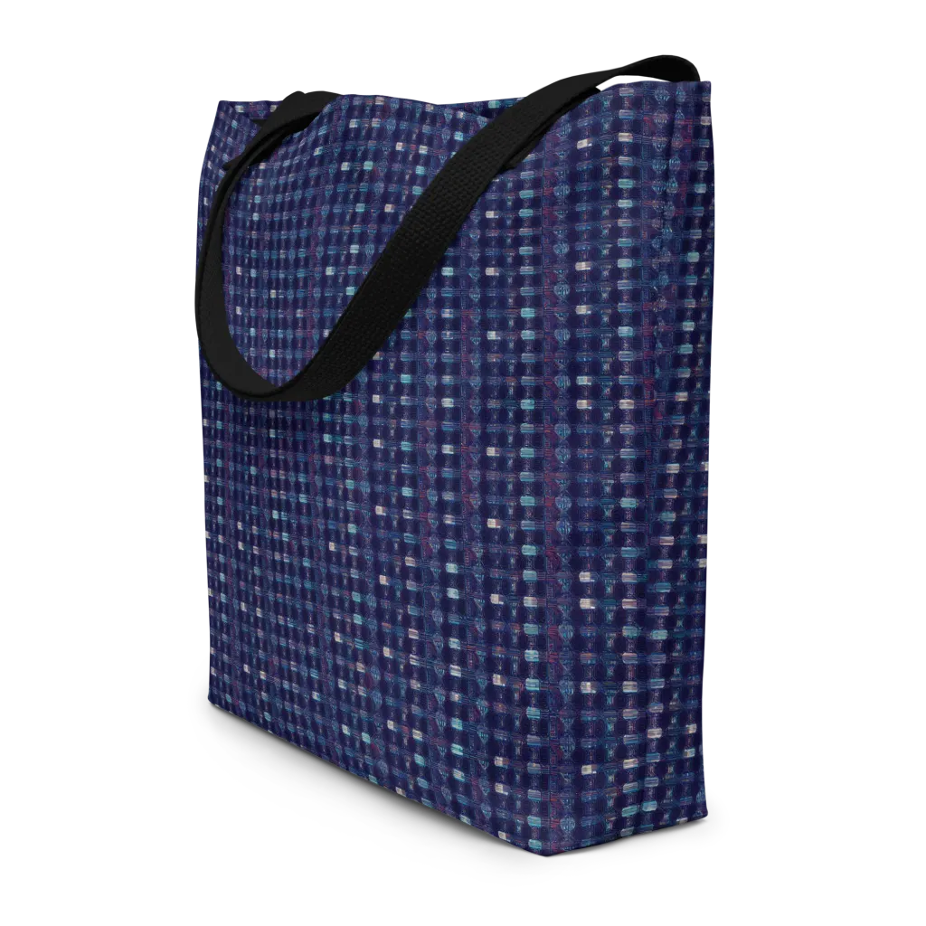 Midnight Circuit on Large Tote Bag W/ Pocket — Front