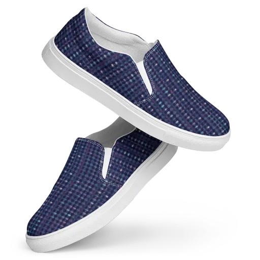 Midnight Circuit on a Women's Slip-On Canvas Shoes
