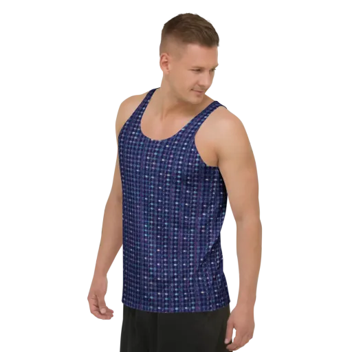 Midnight Circuit on a Men's Tank Top