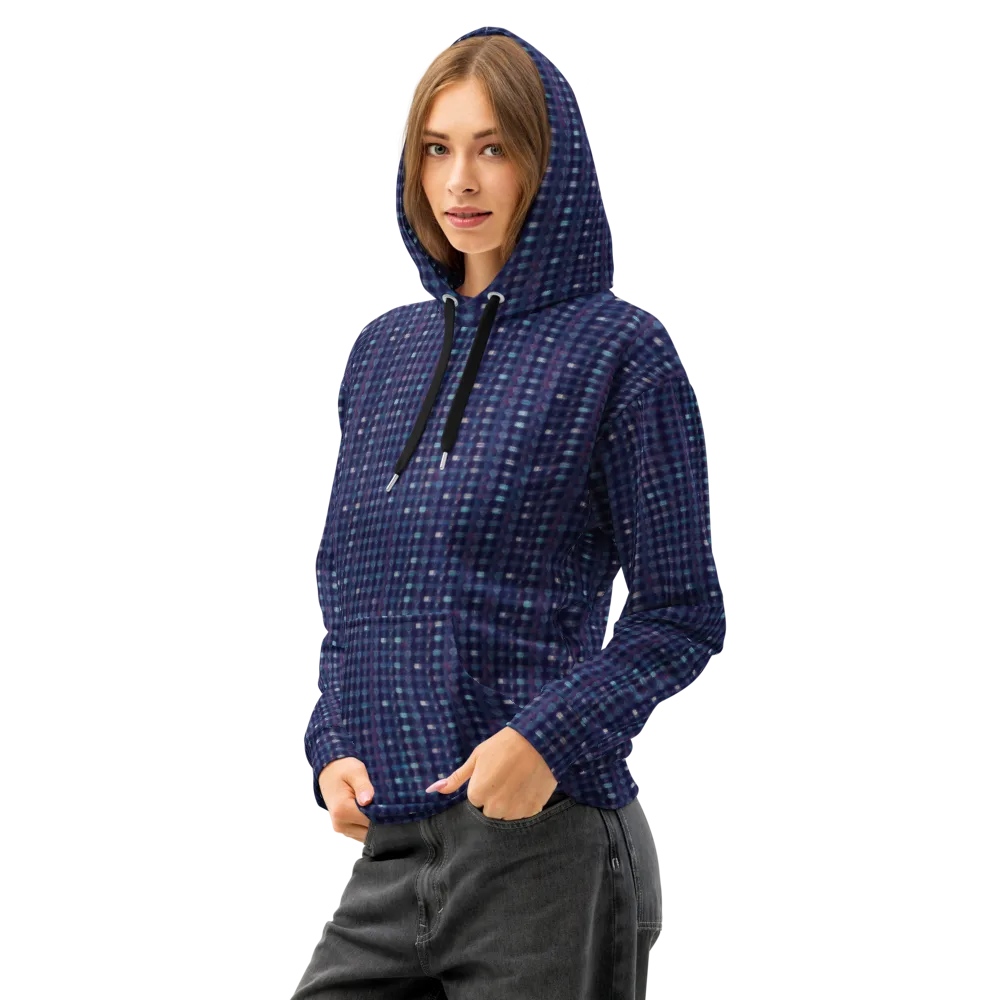 Midnight Circuit on Cotton Hoodie — Left Front