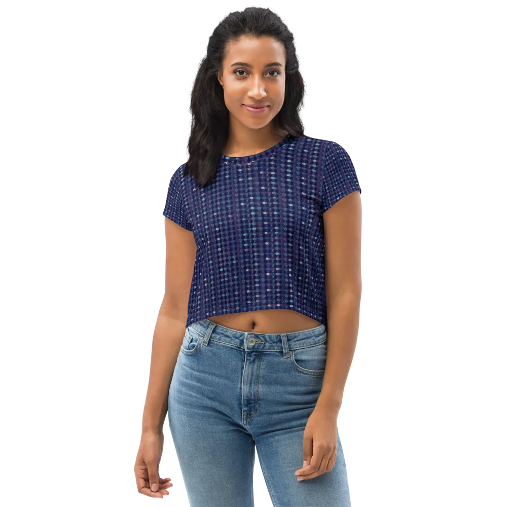 Midnight Circuit on Crop Tee — Front