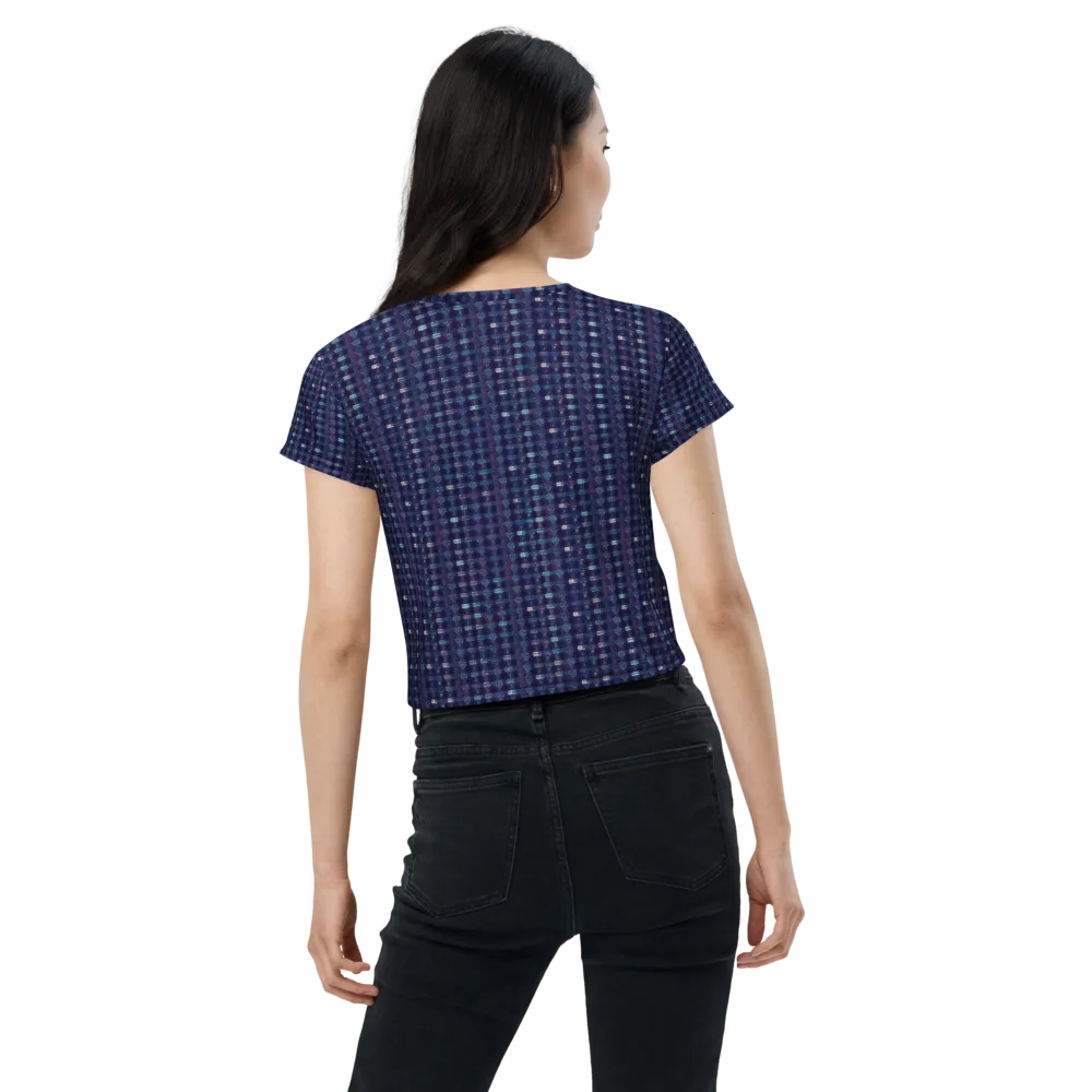 Midnight Circuit on Crop Tee — Back