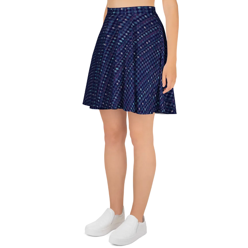 Midnight Circuit on Skater Skirt — Left