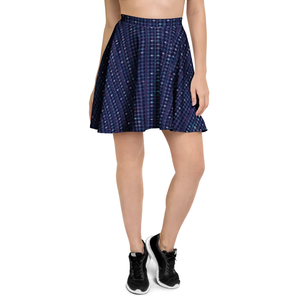 Midnight Circuit on Skater Skirt — Front