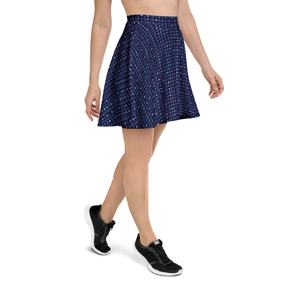 Midnight Circuit on Skater Skirt — Right