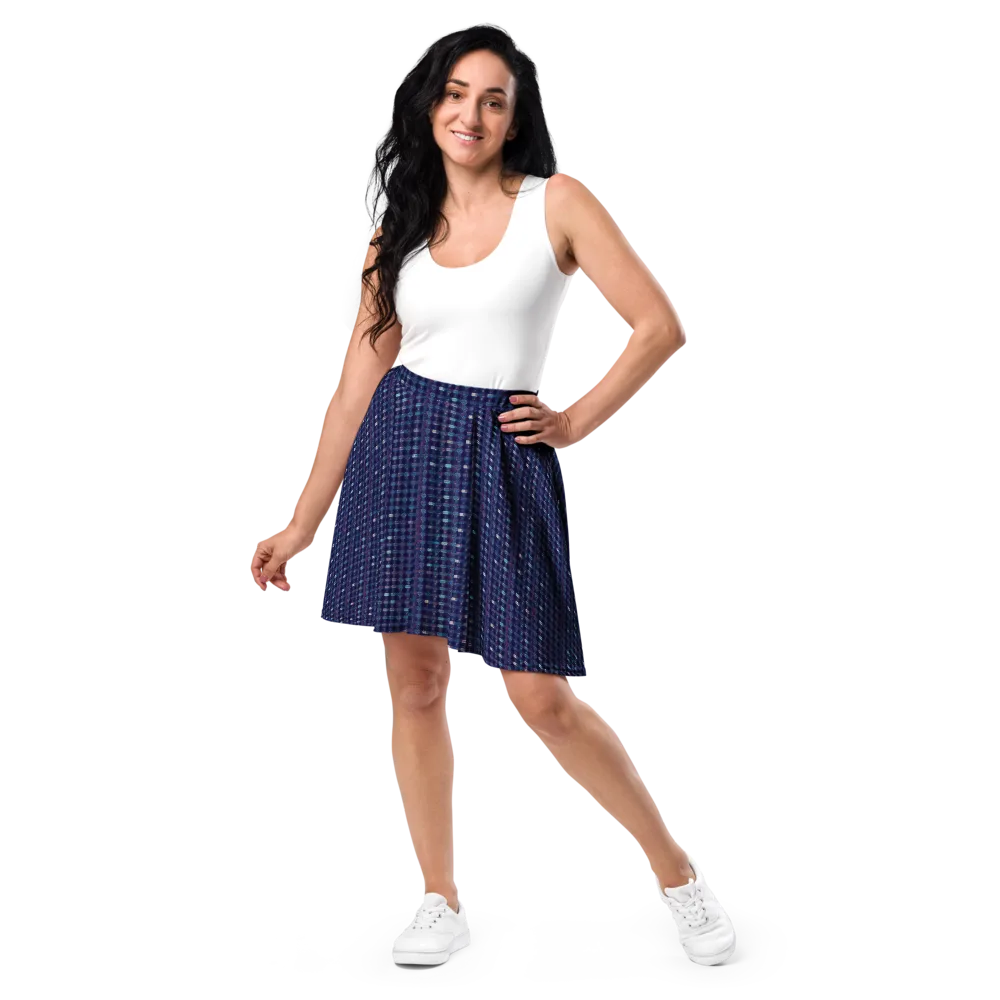 Midnight Circuit on Skater Skirt — Front