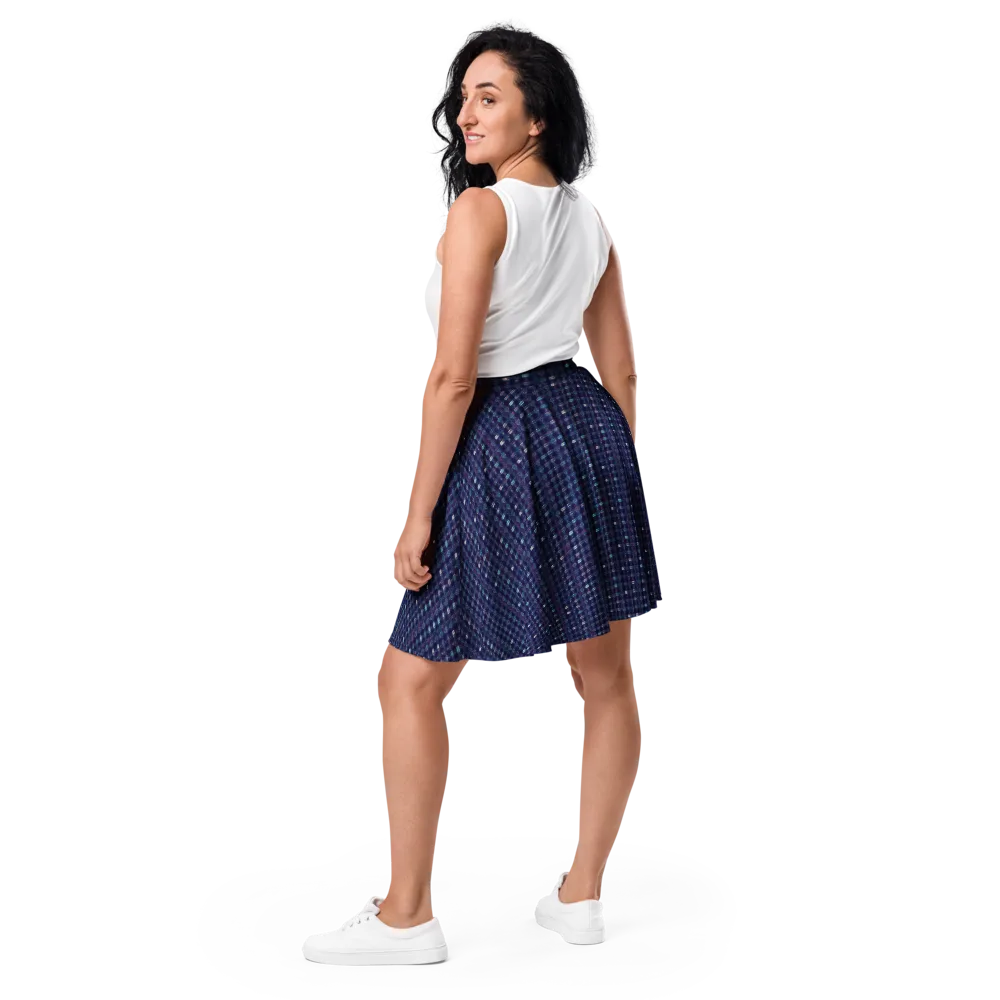 Midnight Circuit on Skater Skirt — Back