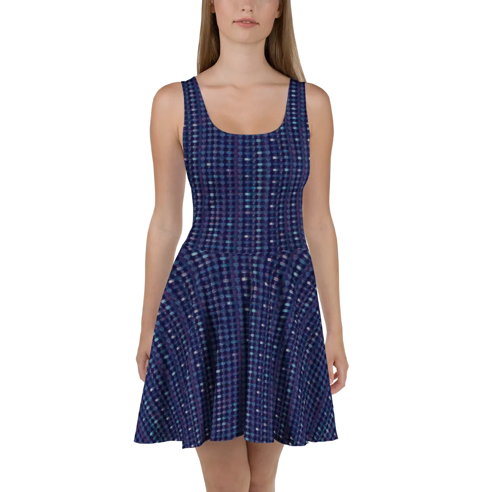 Midnight Circuit on Skater Dress — Front