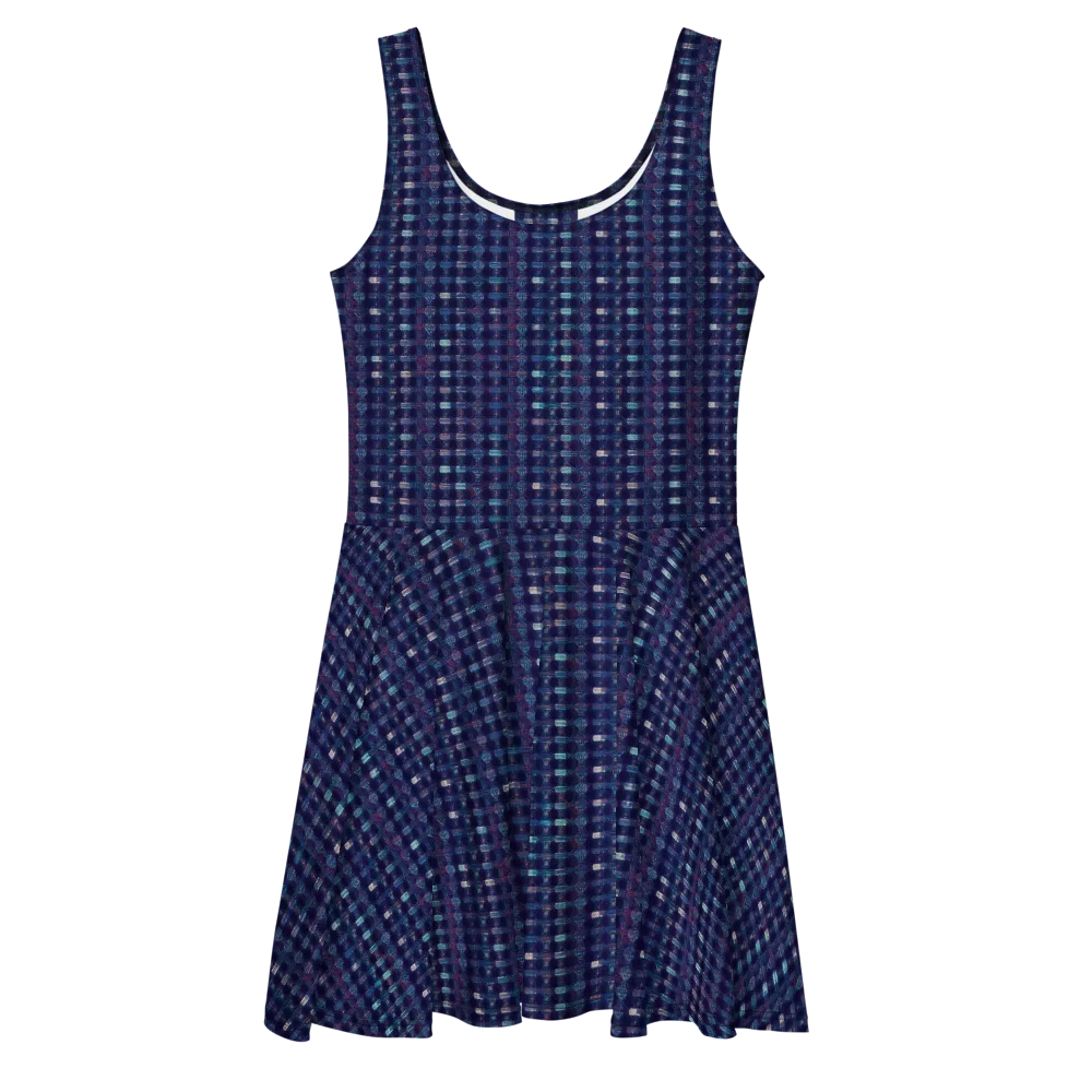 Midnight Circuit on Skater Dress — Front