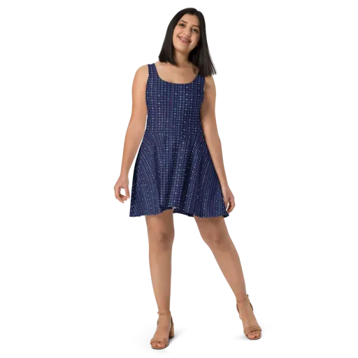 Midnight Circuit on a Skater Dress