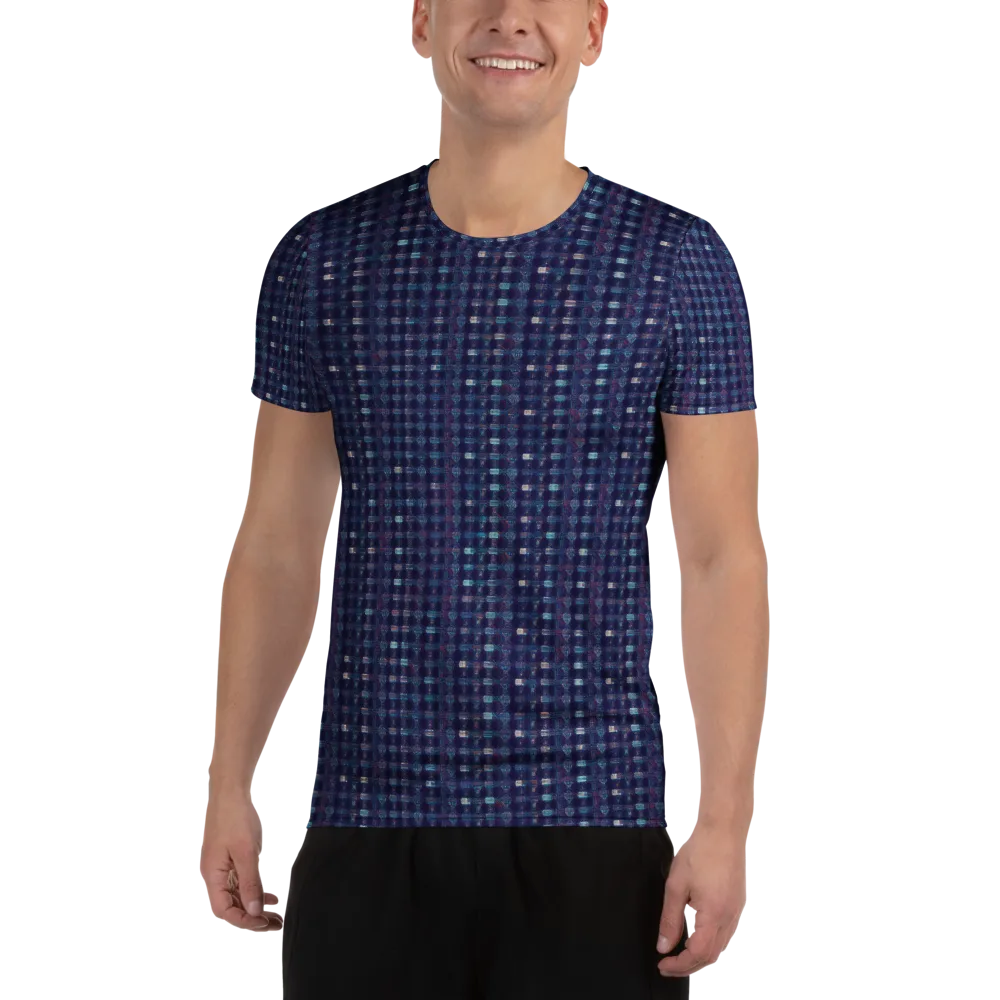 Midnight Circuit on Men's Athletic T-Shirt — Front