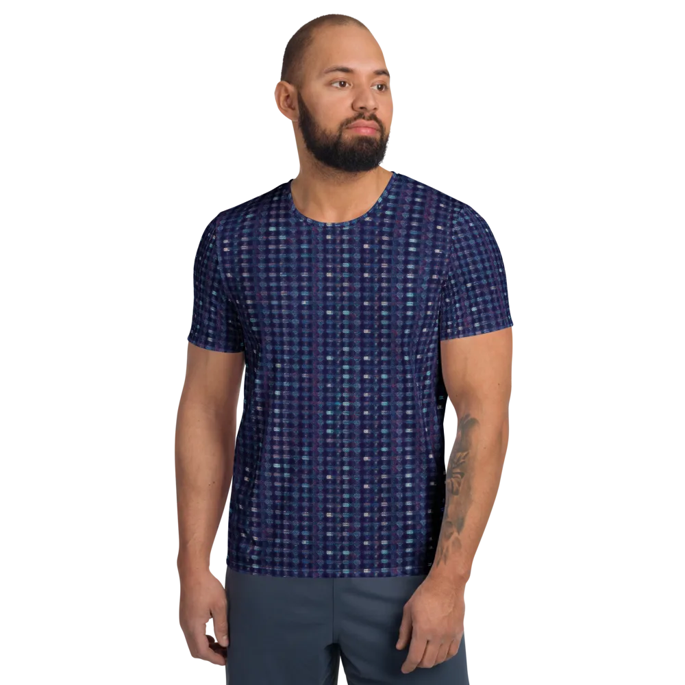 Midnight Circuit on Men's Athletic T-Shirt — Front