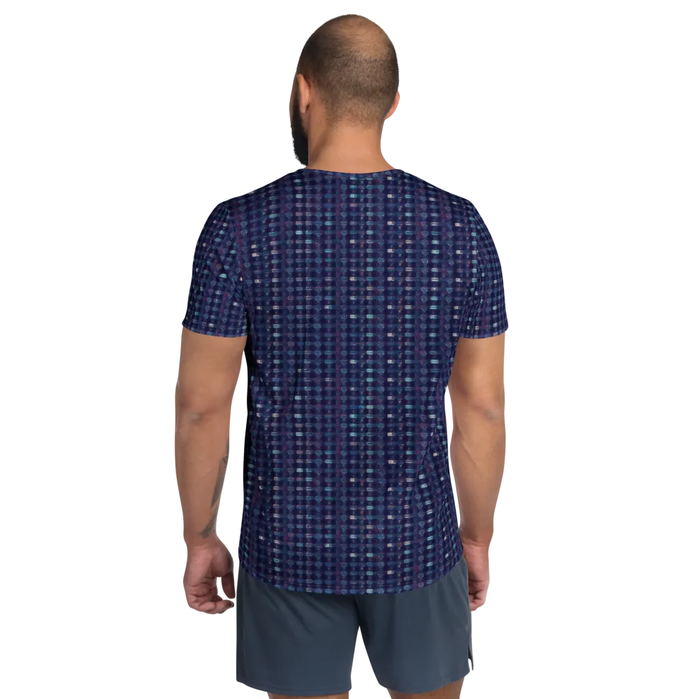Midnight Circuit on Men's Athletic T-Shirt — Back