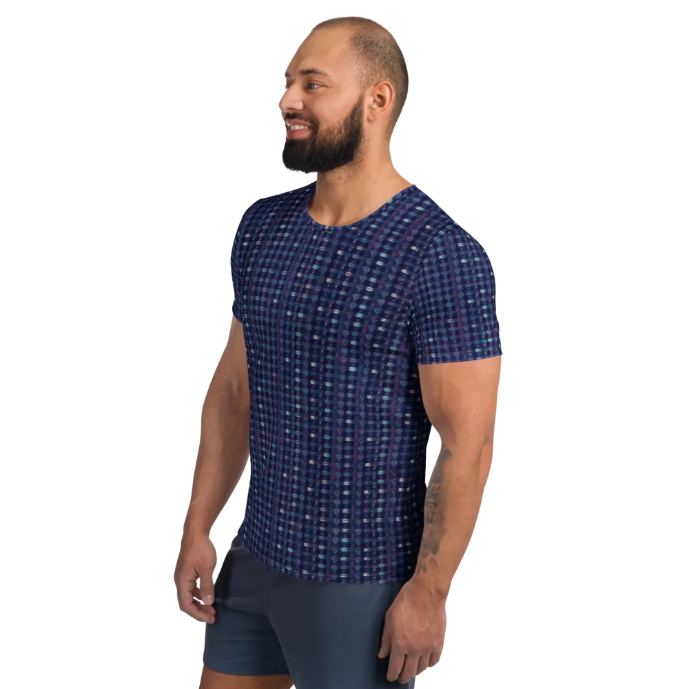 Midnight Circuit on Men's Athletic T-Shirt — Left