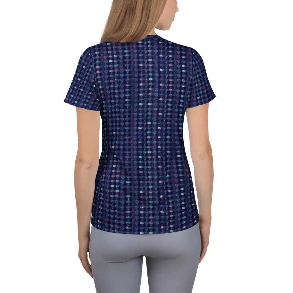 Midnight Circuit on Women's Athletic T-Shirt — Back