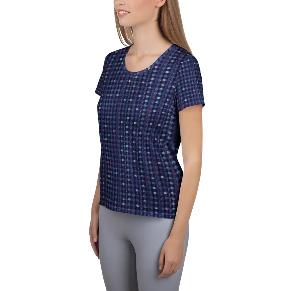 Midnight Circuit on Women's Athletic T-Shirt — Left