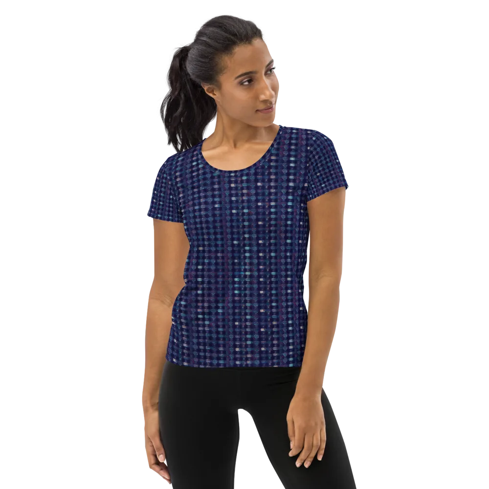 Midnight Circuit on Women's Athletic T-Shirt — Front