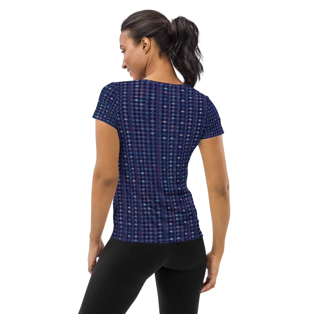 Midnight Circuit on Women's Athletic T-Shirt — Back