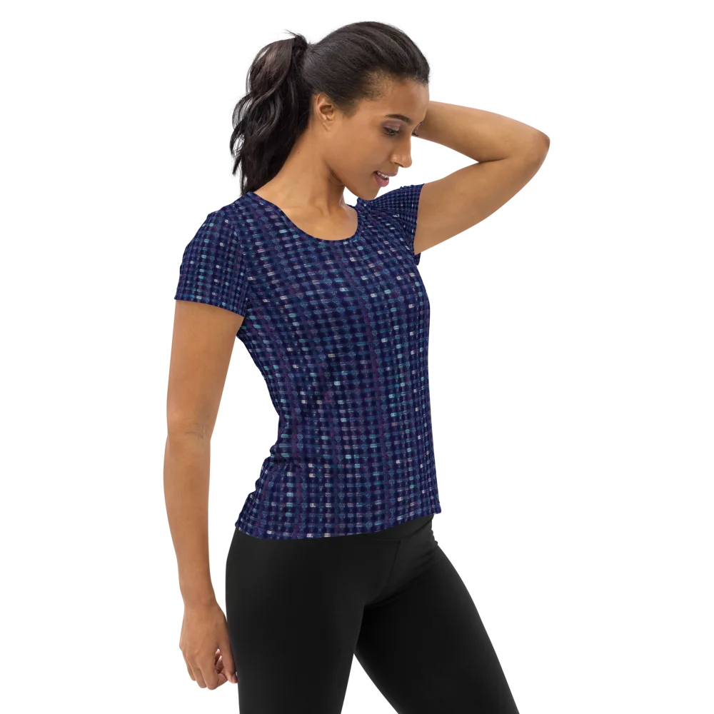 Midnight Circuit on Women's Athletic T-Shirt — Right