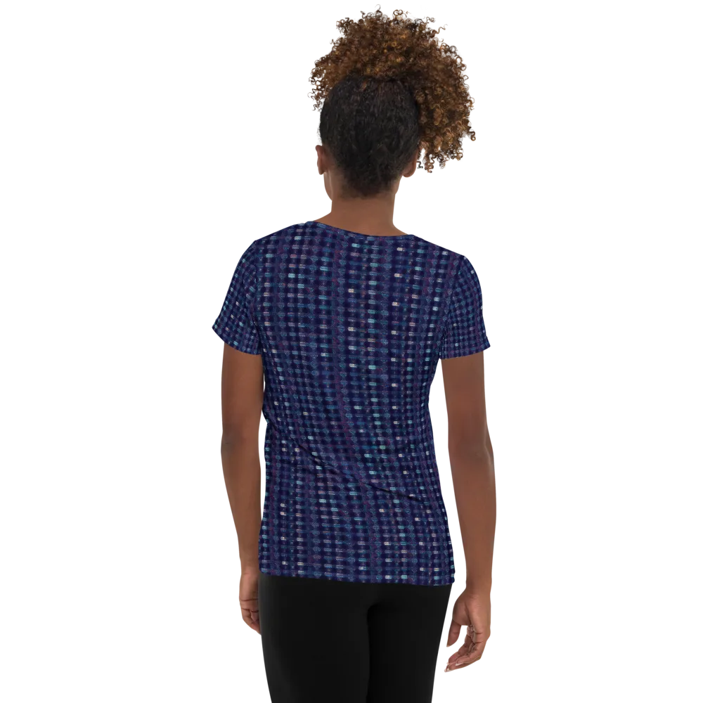 Midnight Circuit on Women's Athletic T-Shirt — Back