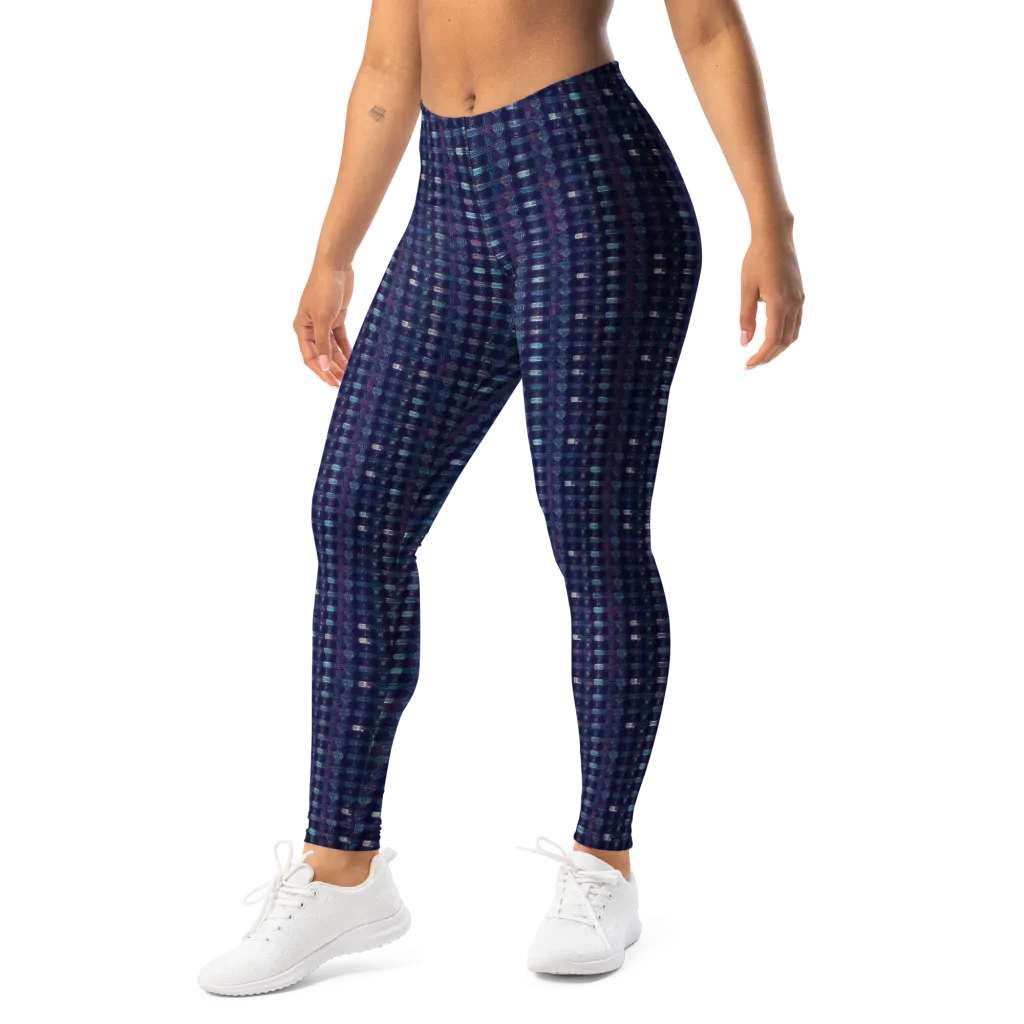 Midnight Circuit on Leggings — Left Front