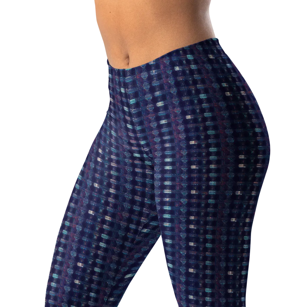 Midnight Circuit on Leggings — Left Front