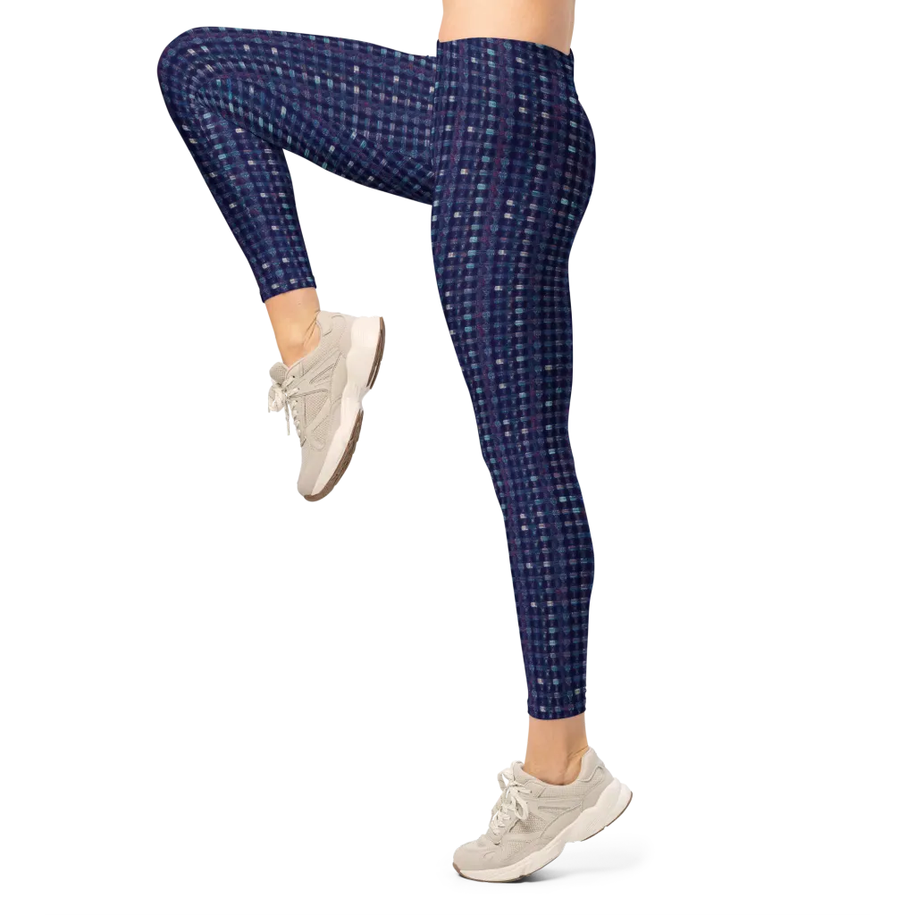 Midnight Circuit on Leggings — Left