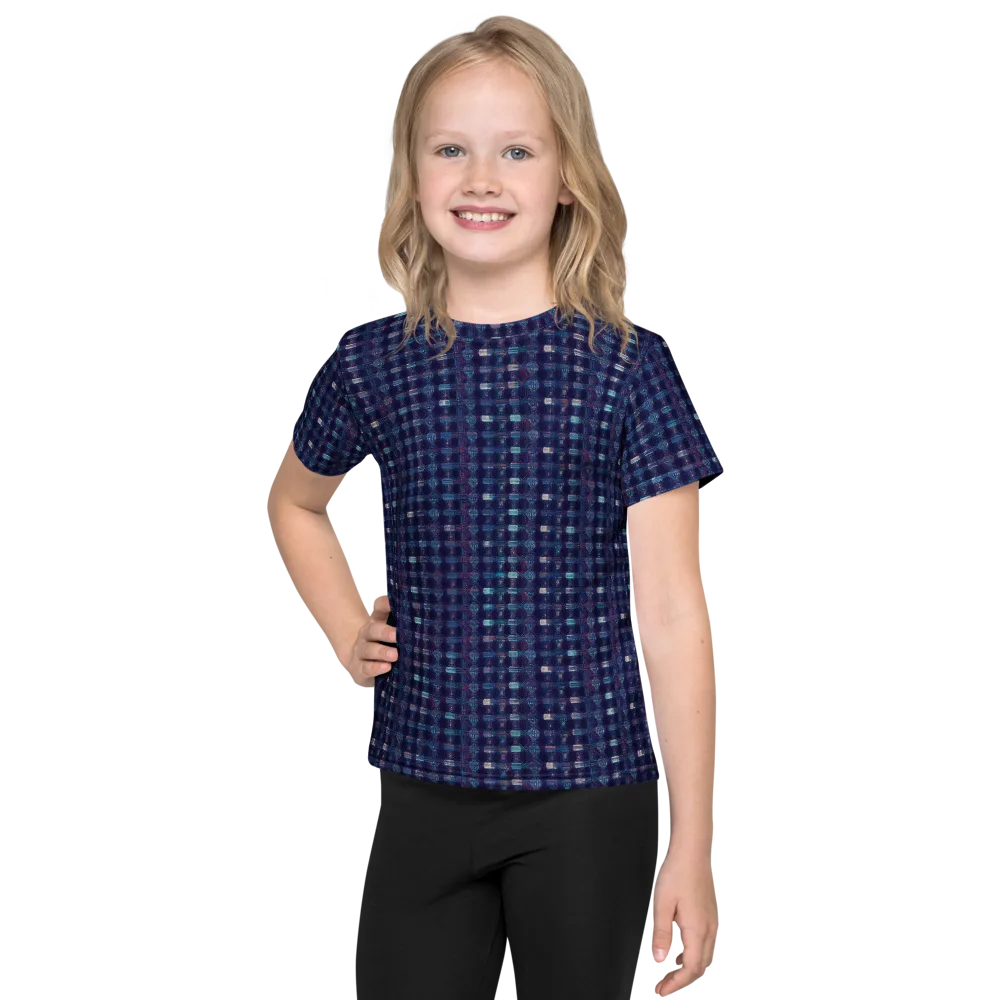 Midnight Circuit on Kids Crew Neck T-Shirt — Front