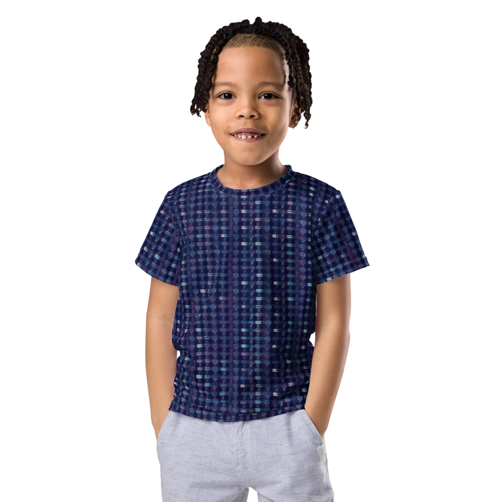 Midnight Circuit on Kids Crew Neck T-Shirt — Front