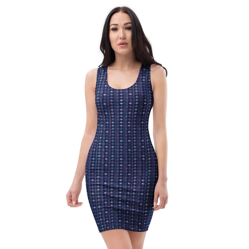 Midnight Circuit on Bodycon Dress — Front