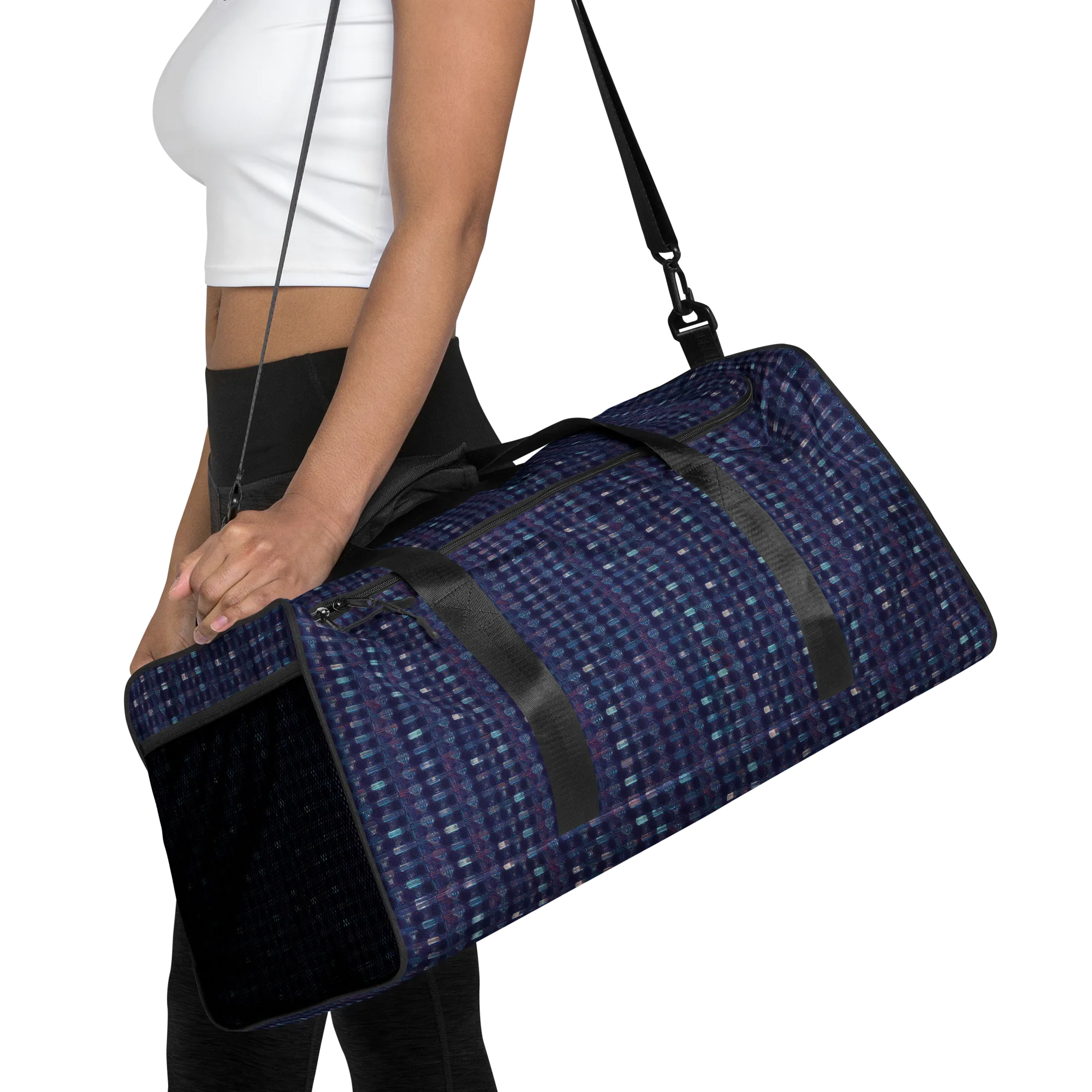 Midnight Circuit on Duffle Bag — Front