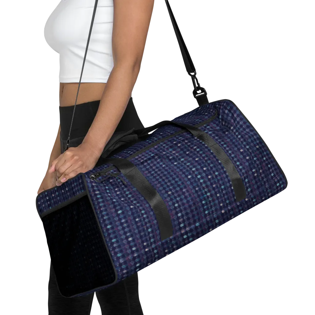 Midnight Circuit on Duffle Bag — Front