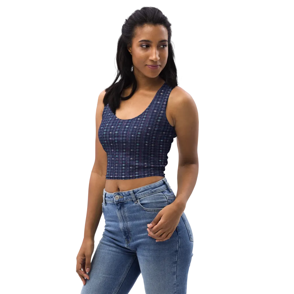 Midnight Circuit on Crop Top — Left Front