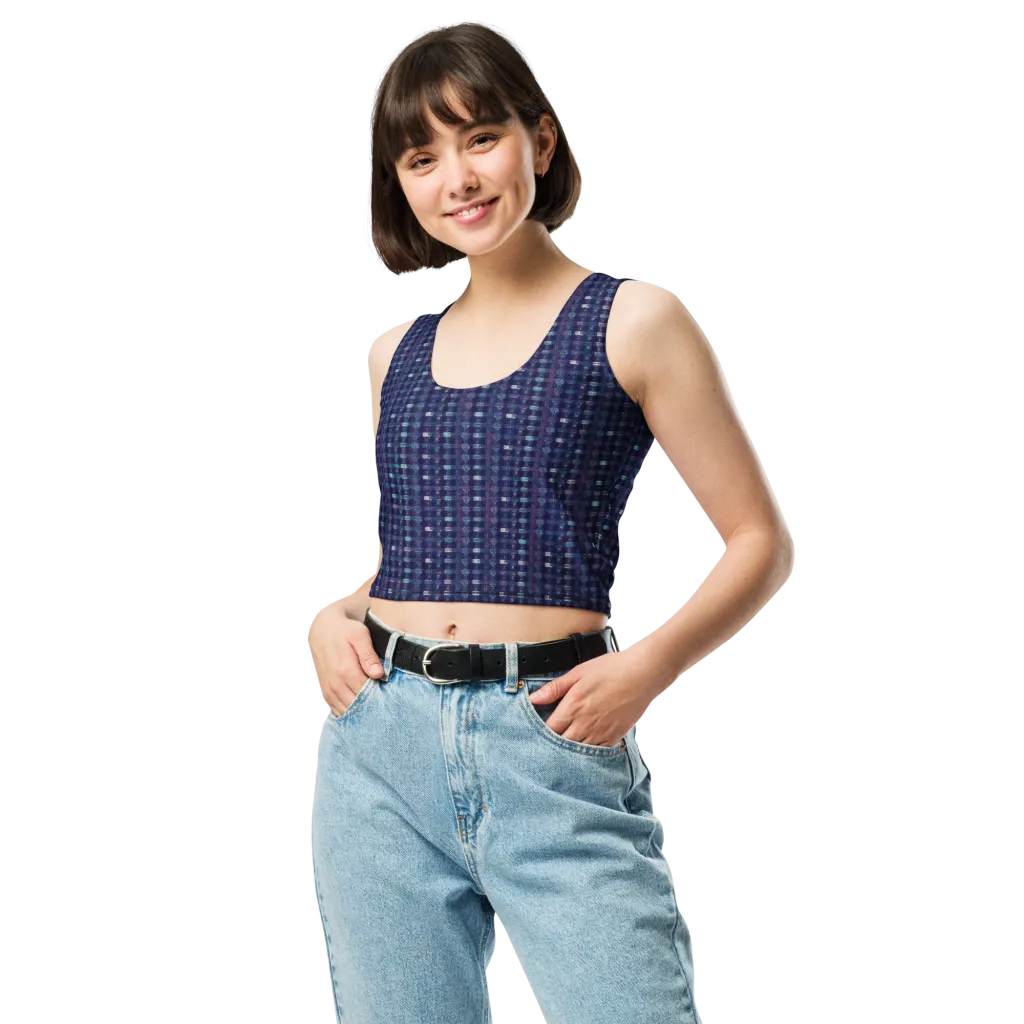 Midnight Circuit on Crop Top — Front