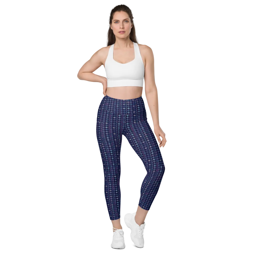 Midnight Circuit on Leggings with Pockets — Front