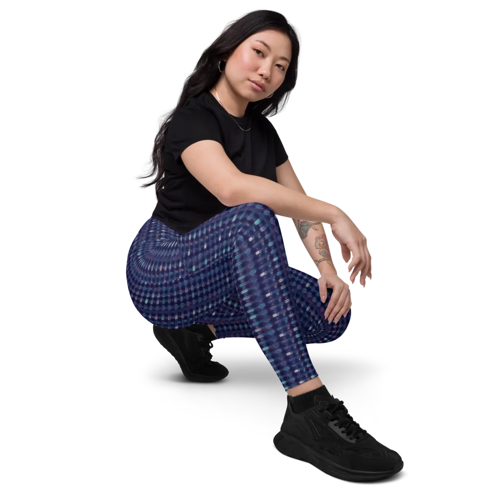 Midnight Circuit on Leggings with Pockets — Right Front