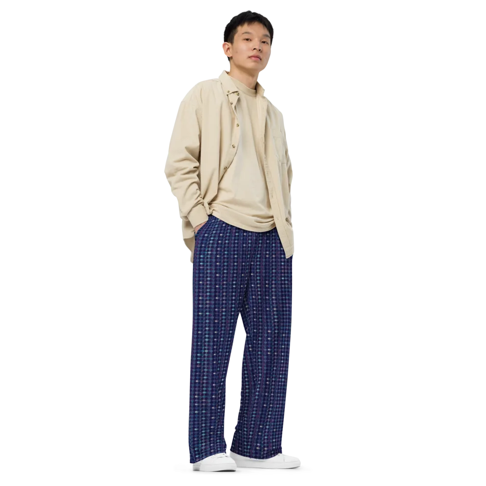 Midnight Circuit on Wide-Leg Pants — Right Front