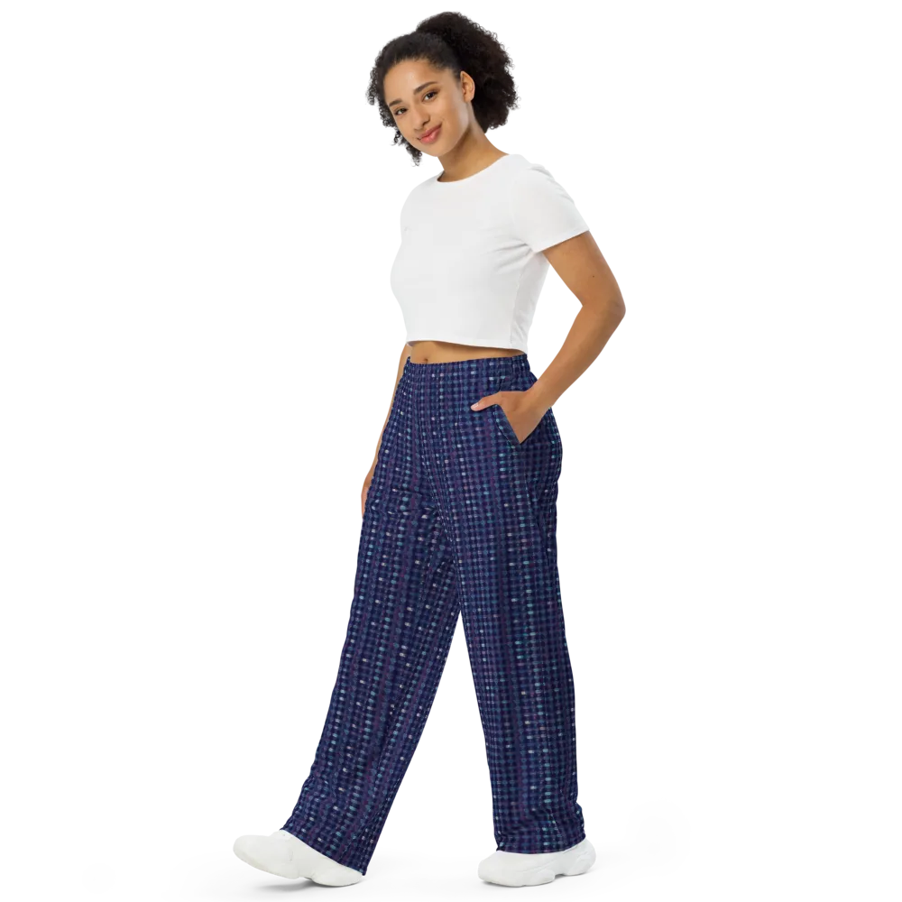 Midnight Circuit on Wide-Leg Pants — Left Front