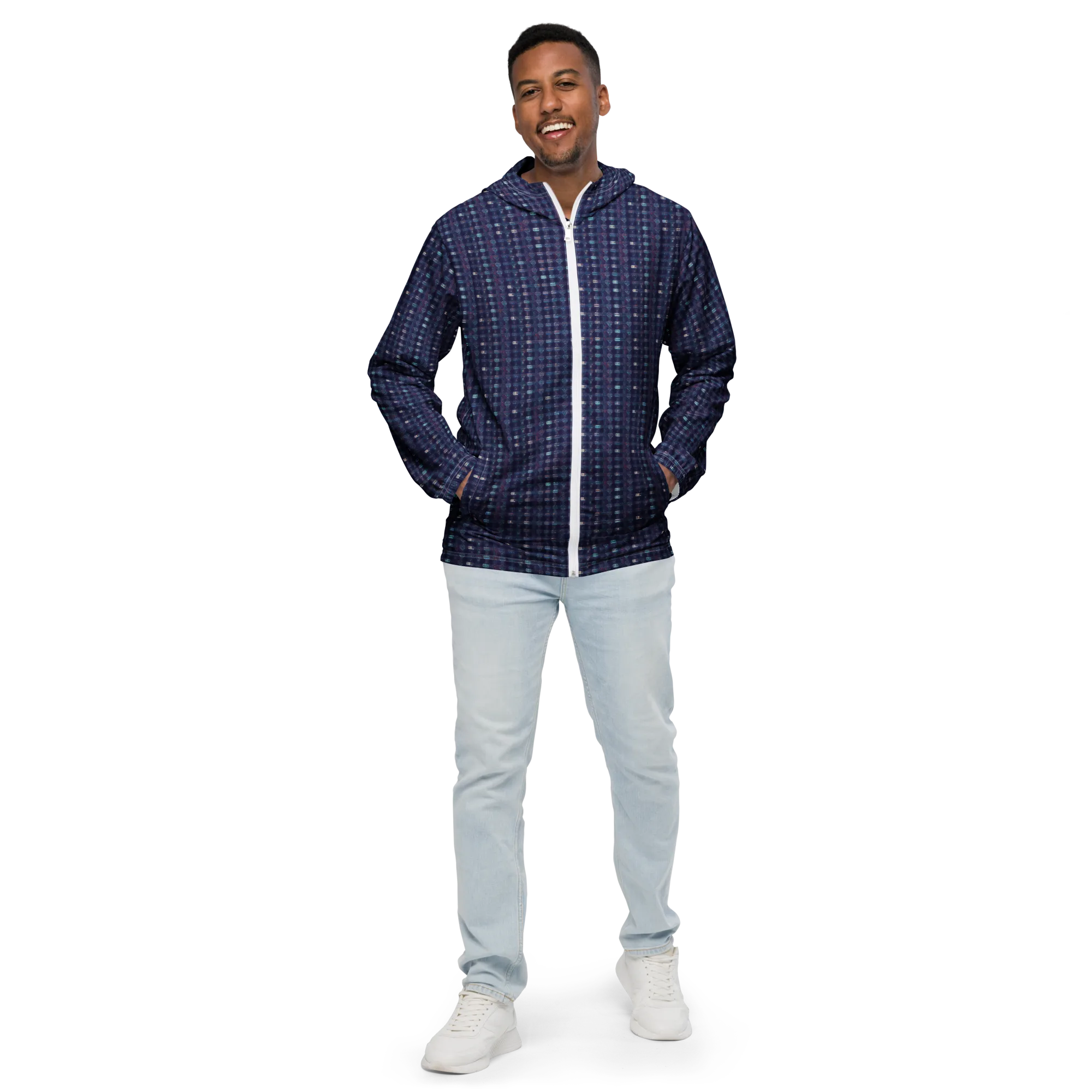 Midnight Circuit on Men's Windbreaker — Front