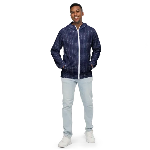 Midnight Circuit on a Men's Windbreaker